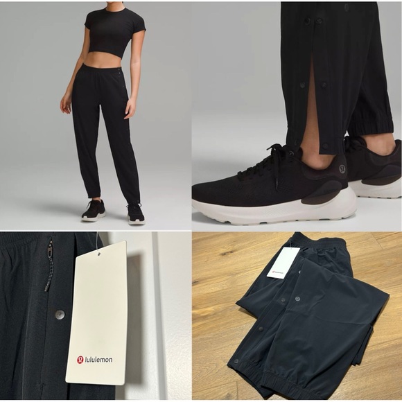 lululemon black jogger track pants NWT - Picture 8 of 15